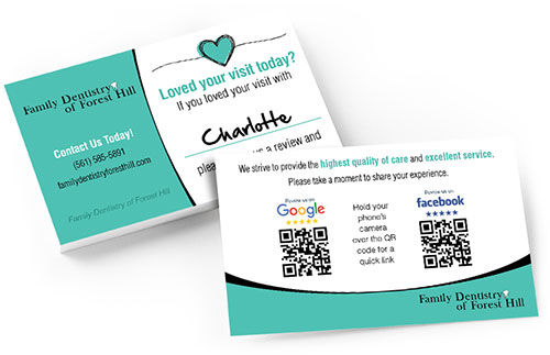 dental practice business cards